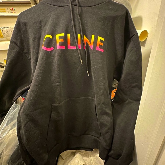 Celine Black Hoodie Sweatshirt Men’s L - Picture 2 of 10